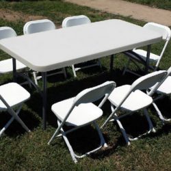 White rectangular Tables for kids 4ft